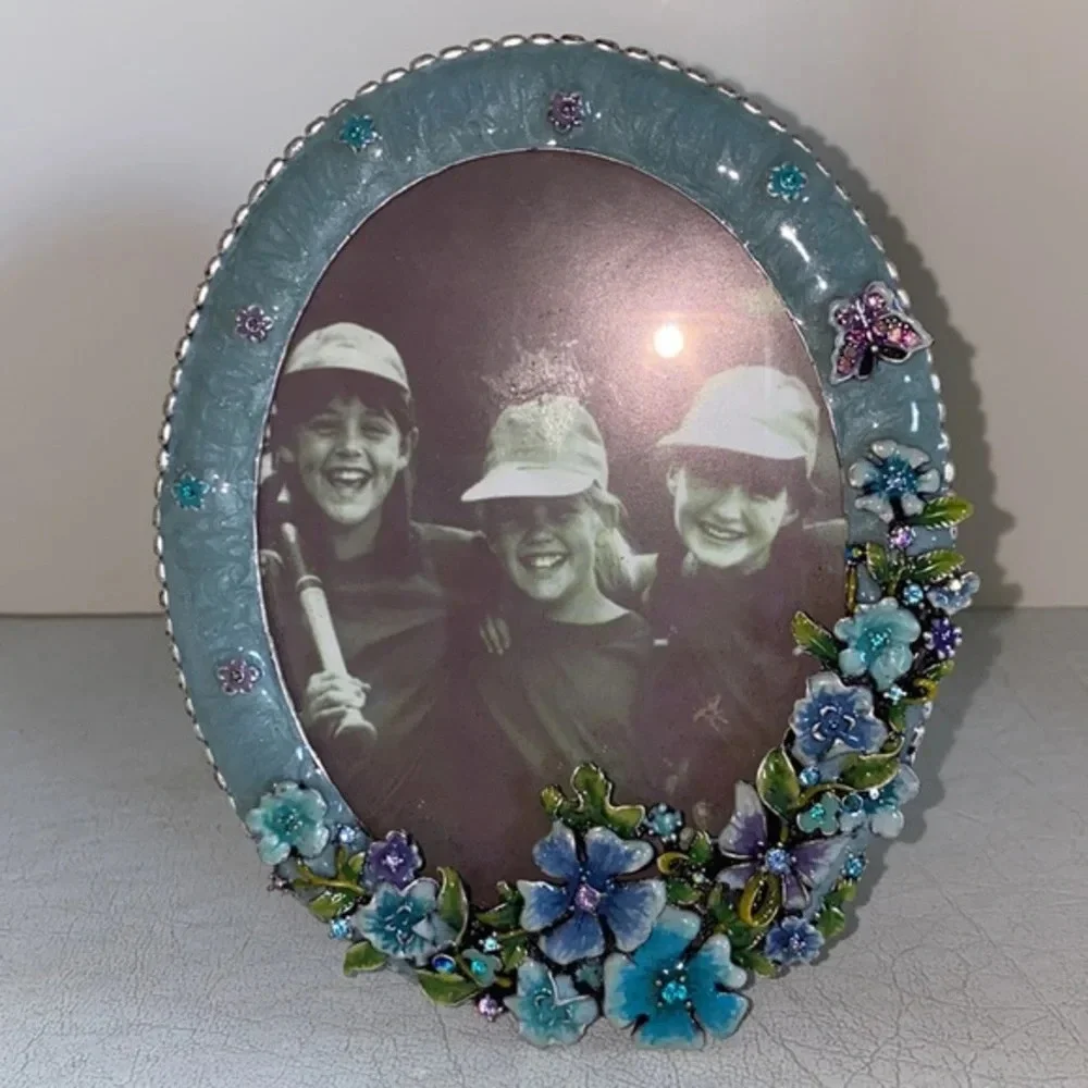 Floral Jeweled‎ Picture Frame, vintage, NEW
